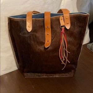Custom Leather & Cowhide Tote